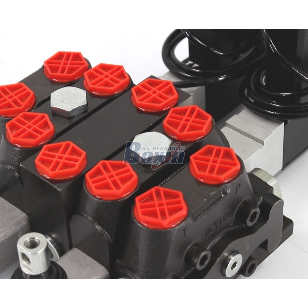 Customized DCV100 Electric Motor 2 Spool Valve OEM and ODM Service detail image